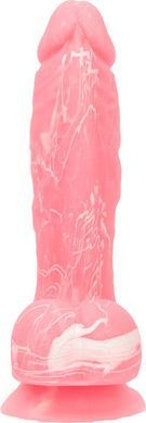 Фалоімітатор, що світиться у темряві, ADDICTION - BRANDON - 7.5 "- PINK G.I.D. / W PB, 19 см, силіко SO4530 фото