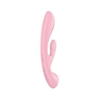 Двосторонній вібратор-кролик Satisfyer Triple Oh Pink, 3 мотори, руків&rsquo;я-масажер SO7780 фото