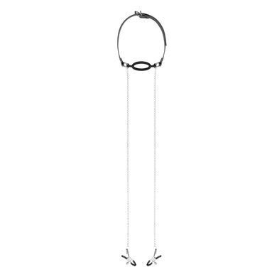 Затискачі з кляпом для сосків Bedroom Fantasies: Nipple Clamps & Silicone Gag Ring SO8819 фото