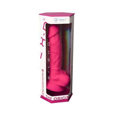 Фалоімітатор SilexD Tomas Pink (MODEL 1 size 9in), двошаровий, силікон + Silexpan, діаметр 4,9см SO5023 фото