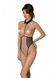 Еротичне боді Passion TRISHA BODY, L/XL, beige, з відкритими чашками SO9738 фото 1