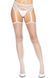 Панчохи-сітка Leg Avenue Net stockings with garter belt One size White, пояс, підв&rsquo;язки SO8578 фото 1