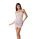 Бодістокінг Passion BS063 white, сукня-сітка халтер PBS063W фото 1
