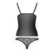 Комплект білизни Passion MELISSA SET XXL/XXXL, black, ліф-сорочка зі шнурівкою і трусики EL15906 фото 6
