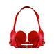 Ліф Серце з натуральної шкіри Feral Feelings - Hearts Bra Red SO9416 фото 1