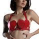 Ліф Серце з натуральної шкіри Feral Feelings - Hearts Bra Red SO9416 фото 2