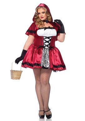 Еротичний костюм Червоної шапочки Leg Avenue Gothic Red Riding Hood 1X&ndash;2X, сукня, накидка SO9126 фото