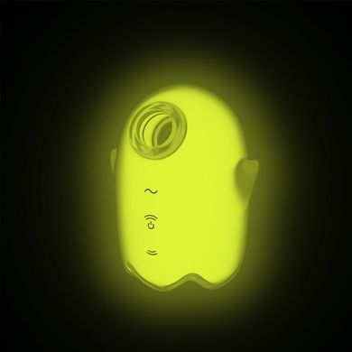 Вакуумний кліторальний стимулятор з вібрацією Satisfyer Glowing Ghost Yellow, світиться в темряві SX0543 фото