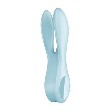 Кліторальний вібратор Satisfyer Threesome 1 Light Blue з трьома гнучкими пальчиками SO6986 фото