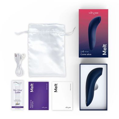 Вакуумний смарт-стимулятор для пар We-Vibe Melt Midnight Blue, зручно поєднувати з проникним сексом SO6928 фото