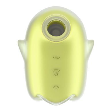 Вакуумний кліторальний стимулятор з вібрацією Satisfyer Glowing Ghost Yellow, світиться в темряві SX0543 фото