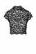 Топ Noir Handmade F303 Essence, L, black, мереживний, короткий рукав, комір-стійка SX0257 фото 4