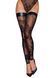 Панчохи без миска Noir Handmade F243 Tulle stockings with patterned flock embroidery, L SX0157 фото 1