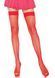 Панчохи-сітка Leg Avenue Nylon Fishnet Thigh Highs One size, Red, дрібна сітка SO7966 фото 1