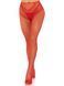 Стрип-колготки Leg Avenue Crotchless Net Tights with Heart Backseam, One Size, червоні, з доступом SX1052 фото 4