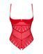 Боді з доступом Obsessive Ingridia crotchless teddy XS/S, червоне, відкриті груди SO9025 фото 3