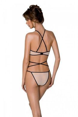 Комплект білизни Passion CHIKA SET, L/XL, cream, топ, трусики SO9698 фото