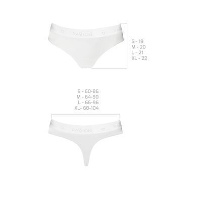 Трусики-бразиліана з бавовни Passion PS005 PANTIES M, white SO4224 фото