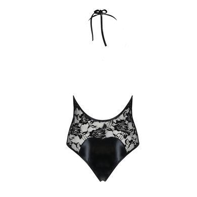 Боді з дуже глибоким декольте Passion DARYL BODY XXL/XXXL, black EL14803 фото