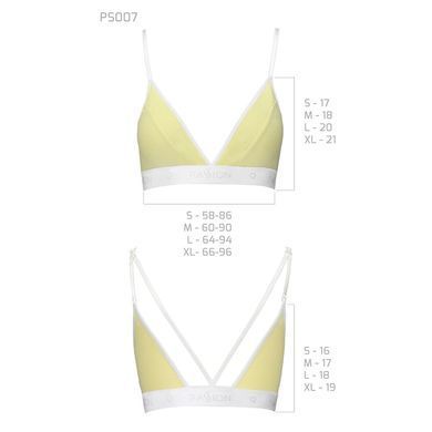 Спортивний топ з подвійними бретелями Passion PS007 TOP L, yellow SO4275 фото