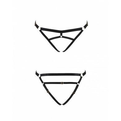 Трусики-стрінги зі стреп Passion Exclusive KELIS THONG XXL/XXXL, black SO6415 фото