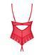 Боді з доступом Obsessive Ingridia crotchless teddy XL/2XL, червоне, відкриті груди SO9027 фото 4