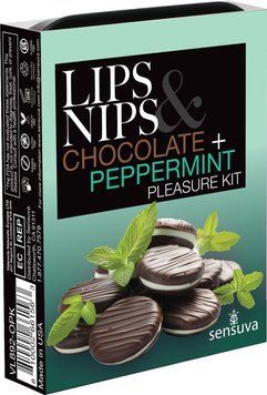 Подарунковий набір Sensuva Lips & Nips Pleasure Kit - Chocolate Peppermint 2 x 4г SX2598 фото