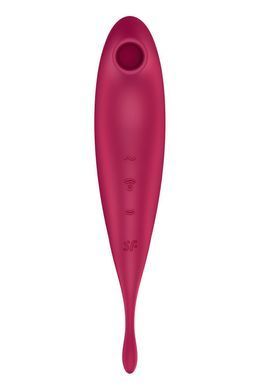 Смарт-вібратор для клітора з вакуумною стимуляцією Satisfyer Twirling Pro+ dark red SO6715 фото