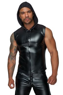 Чоловіча безрукавка з капюшоном Noir Handmade H062 Hooded Shirt, XL, мокрий ефект SX0112 фото