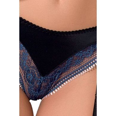 Комплект білизни Passion Exclusive GISELE SET XXL/XXXL, black, ліф, трусики з пажами PS24609 фото