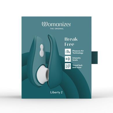 Вакуумний кліторальний стимулятор Womanizer Liberty 2 Dark Petrol, 8 режимів, магнітна кришечка SX0521 фото