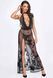 Сукня Noir Handmade F312 Divinity, M, black, прозора, до підлоги, відкрита спина, розріз збоку SX0310 фото 3