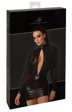Сукня Noir Handmade F348 Powerwetlook and tulle dress - XXL SX2093 фото