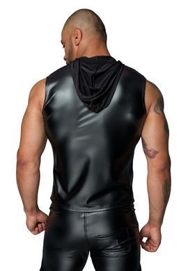 Чоловіча безрукавка з капюшоном Noir Handmade H062 Hooded Shirt, XXL, мокрий ефект SX0113 фото