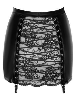 Спідниця Noir Handmade F341 Powerwetlook and lace skirt - M SX2129 фото