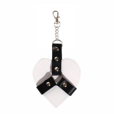 Брелок на карабіні для ключів Art of Sex Chained Heart, Білий SX2339 фото