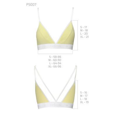 Спортивний топ з подвійними бретелями Passion PS007 TOP S, yellow SO4277 фото