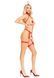 Портупея з чокером і гартери Leg Avenue 2PC Vegan Leather Nurse Harness Teddy and Headband Red M SX1717 фото 9