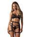 Комплект Obsessive Blomentis 3-pcs set, XS/S, м&rsquo;який ліф, стрінги зі стрепами, пояс із гартерами SX1033 фото 1