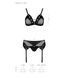 Комплект білизни Passion NESSY SET S/M black, бюстгальтер, пояс для панчіх, стрінги SO8458 фото 5