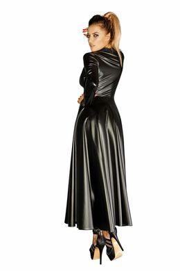 Сукня-плащ з мокрим ефектом Noir Handmade F128C Powerwetlook gown coat, M SX0014 фото