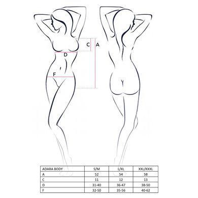Боді монокіні Passion ADARA BODY S/M, red EL10105 фото
