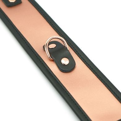 Широкий нашийник з повідцем Liebe Seele Rose Gold Memory Collar with Leash, натуральна шкіра SO9494 фото