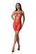 Ажурна мінісукня на тонких бретелях Passion BS096 One Size, red, плетіння на грудях SO8930 фото 1