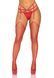 Пояс для панчіх зі стреп Leg Avenue Strappy Rhinestone Garterbelt Red One Size, стрази SO9143 фото 1