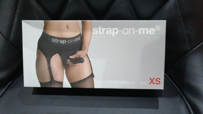 Трусики для страпона з підв&rsquo;язками для панчіх Strap-On-Me REBEL HARNESS - XS (м'ята упаковка!!!) SX2282-R фото