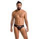 Чоловічі сліпи з вирізами Passion 041 SLIP JOE L/XL Black, екошкіра, відкриті сідниці SO7594 фото 3