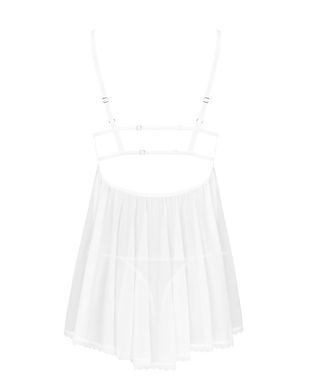 Пеньюар і трусики Obsessive Heavenlly babydoll & thong XS/S SO8163 фото