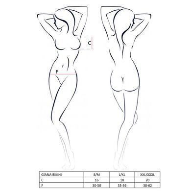 Комплект білизни Passion GIANA BIKINI L/XL, white, напівпрозорі ліф і трусики з бантиками EL15104 фото