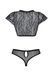 Комплект Passion LEAFA BIKINI black, XXL/XXXL, бюстгальтер-топ з рукавчиками, стрінги-шортики з вирізом SX0499 фото 4